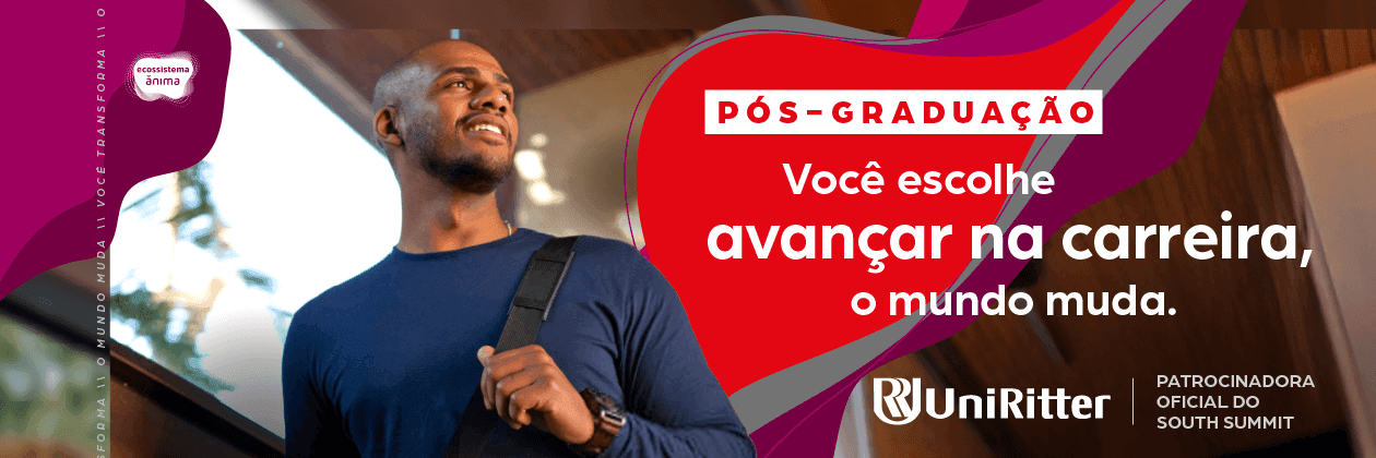 Banner de campanha do evento South Summit que a UniRitter é patrocinadora.