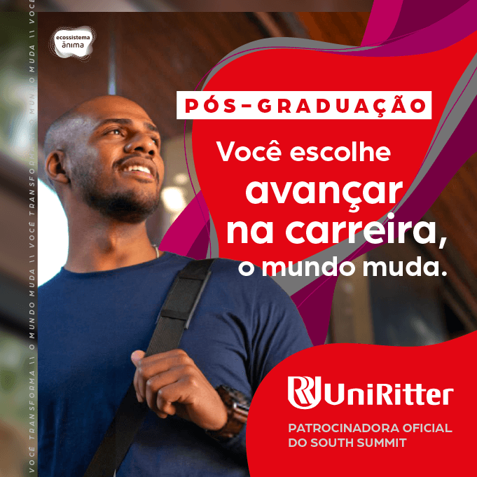 Banner de campanha do evento South Summit que a UniRitter é patrocinadora.