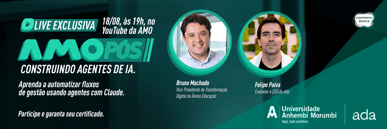 Banner Live MBA em Gestão com IA: Nova Era de Agentes
